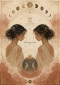 Gemini Celestial Twins celestial zodiac art print by towelme