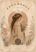 Virgo Botanical Celestial Zodiac celestial zodiac art print by towelme