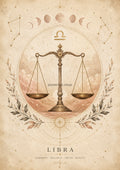 Libra Celestial Balance celestial zodiac art print by towelme