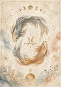 Pisces Mystical Zodiac celestial zodiac art print by towelme