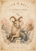 Capricorn Celestial Sea Goat celestial zodiac art print by towelme