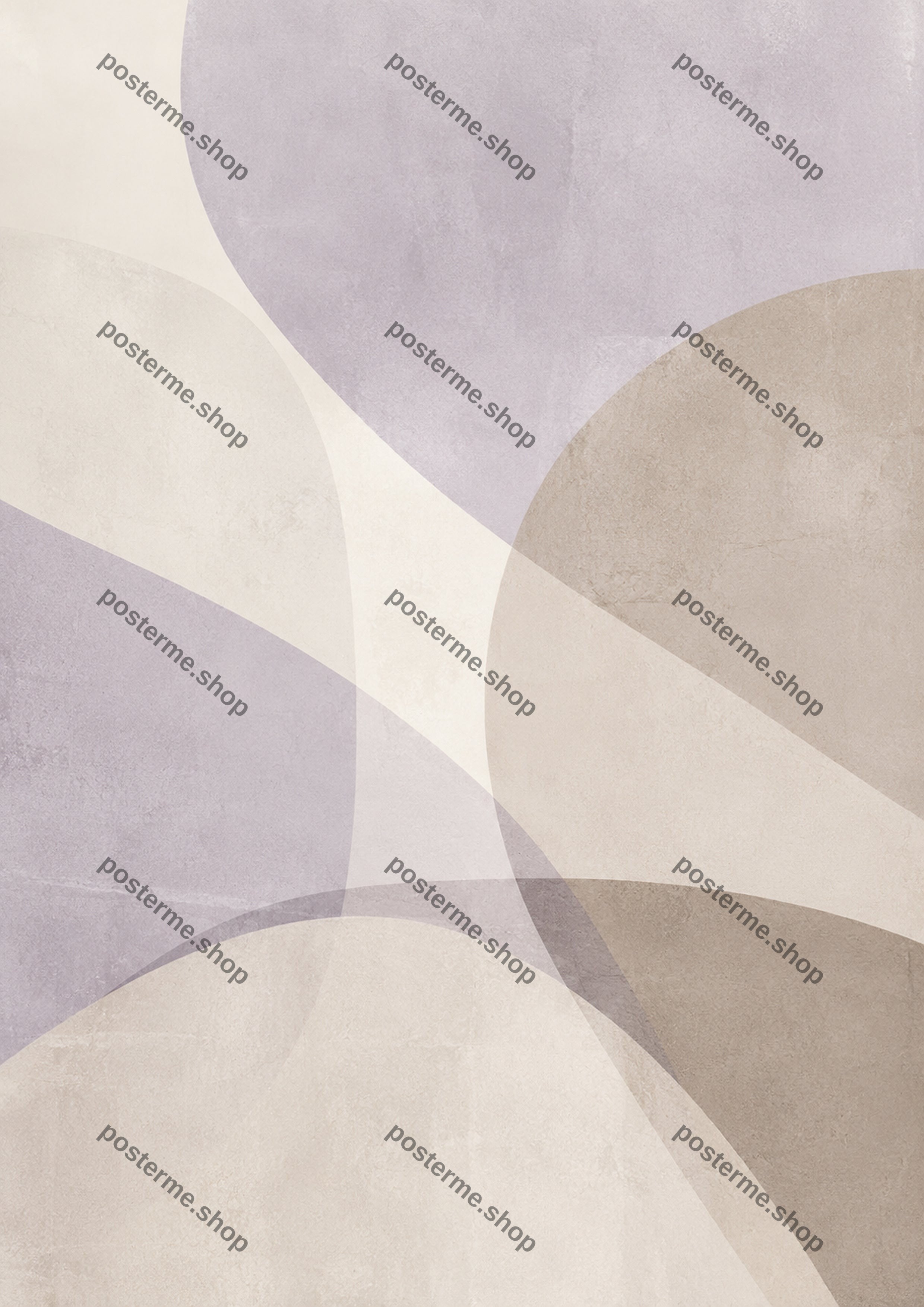 Soft Curves And Muted Tones A4 minimalist abstract print by towelme