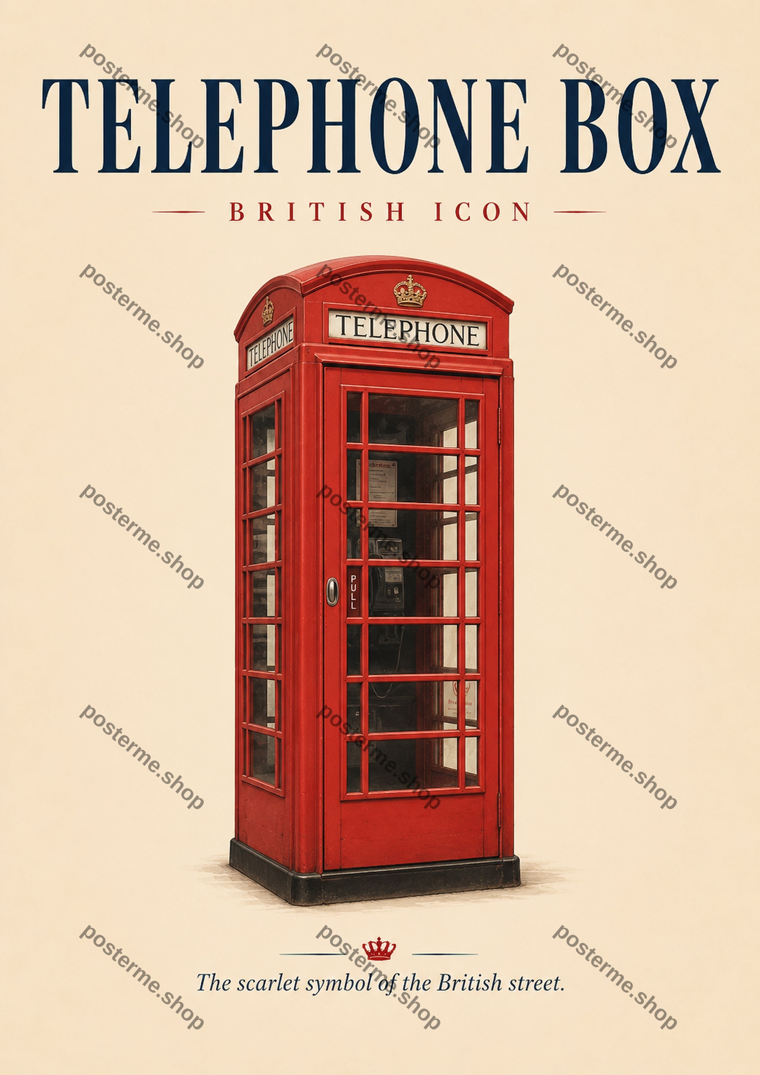 Red Telephone Box: A British Icon A4 classic British icon art print by towelme